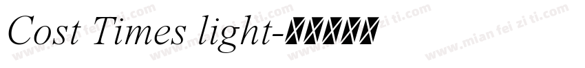 Cost Times light字体转换